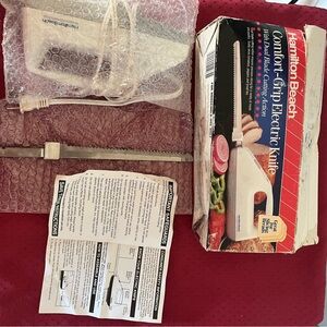 Hamilton Beach Precision Slicing Knife - White NWOT open box L74